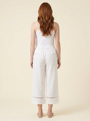 Gillian Cropped Trousers | Linen, Relaxed Fit, Ankle-Length