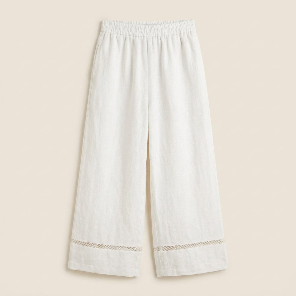 Gillian Cropped Trousers | Linen, Relaxed Fit, Ankle-Length