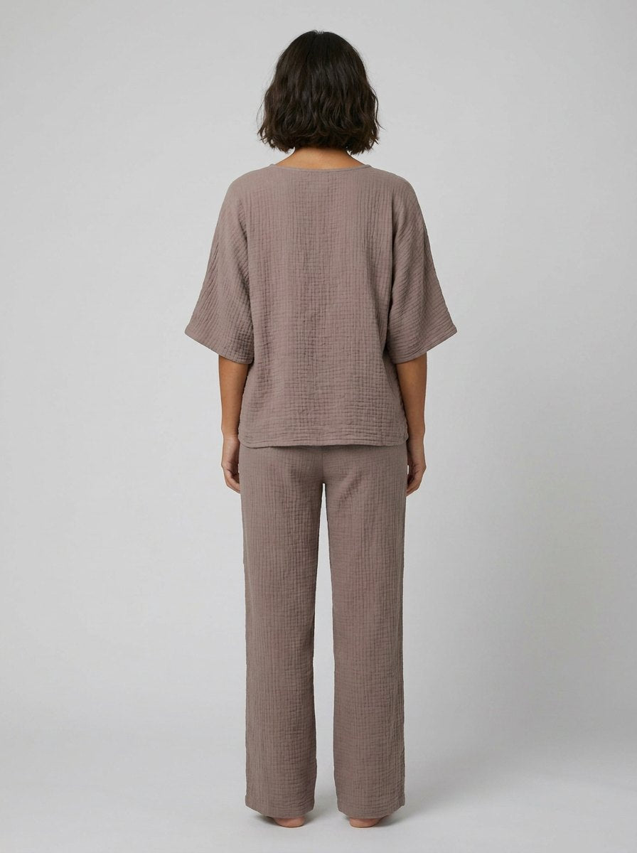 Gina | Women's Set Polyester Loungewear, Loose Fit, Batwing Sleeve