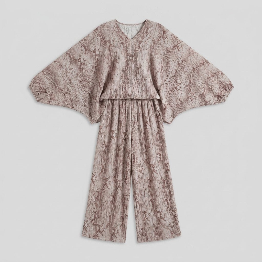 Gina | Women's Set Polyester Loungewear, Loose Fit, Batwing Sleeve