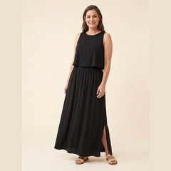 Giselle | Maxi Dress Loose Fit, Cotton Blend, Sleeveless Long Dress for Women