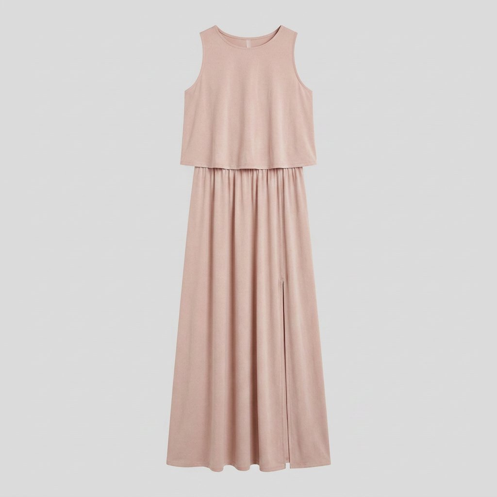 Giselle | Maxi Dress Loose Fit, Cotton Blend, Sleeveless Long Dress for Women