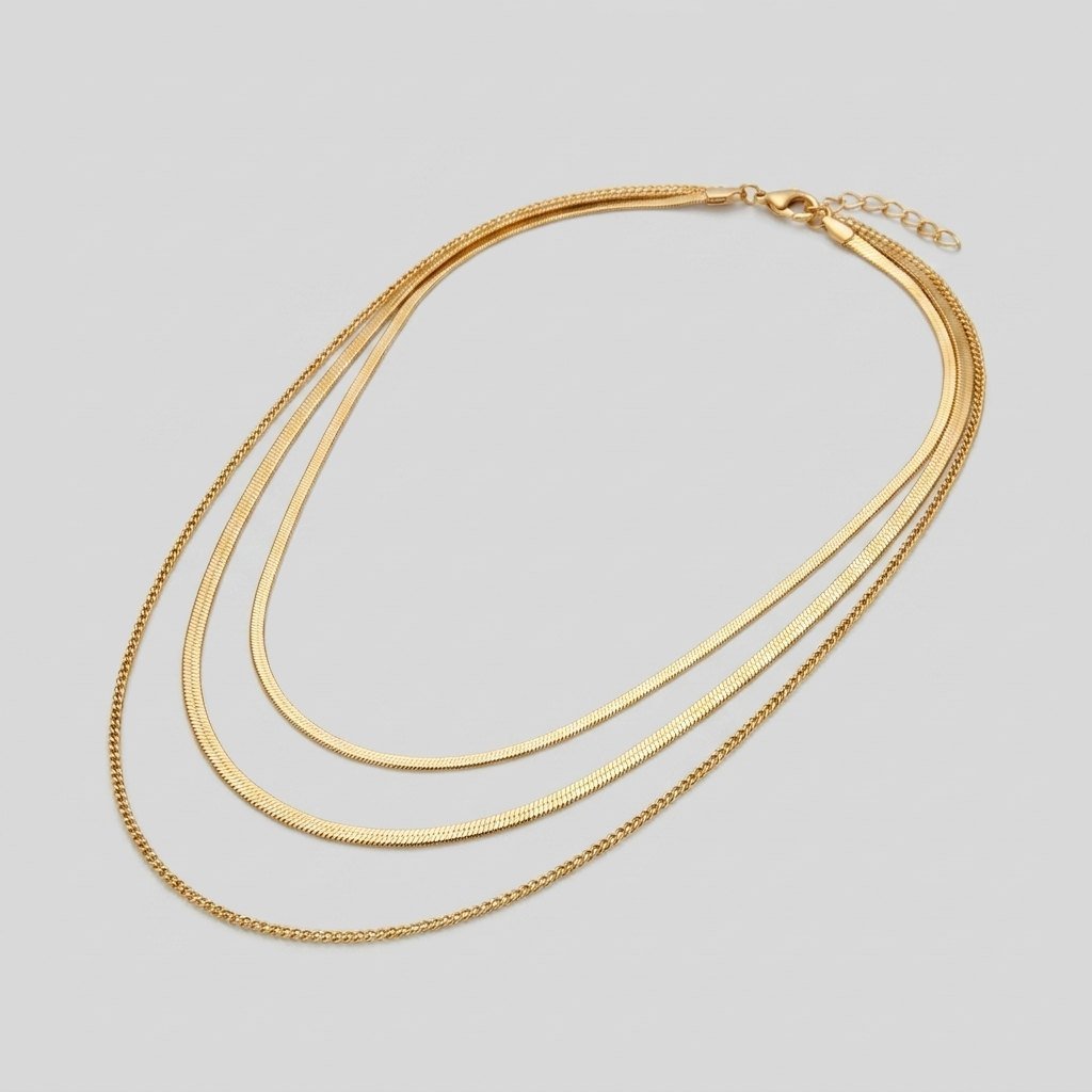 Gold Multi Layered Necklace