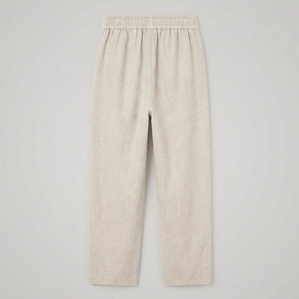 Haru | Cropped Trousers Cotton-Linen Blend, Wide Leg Design