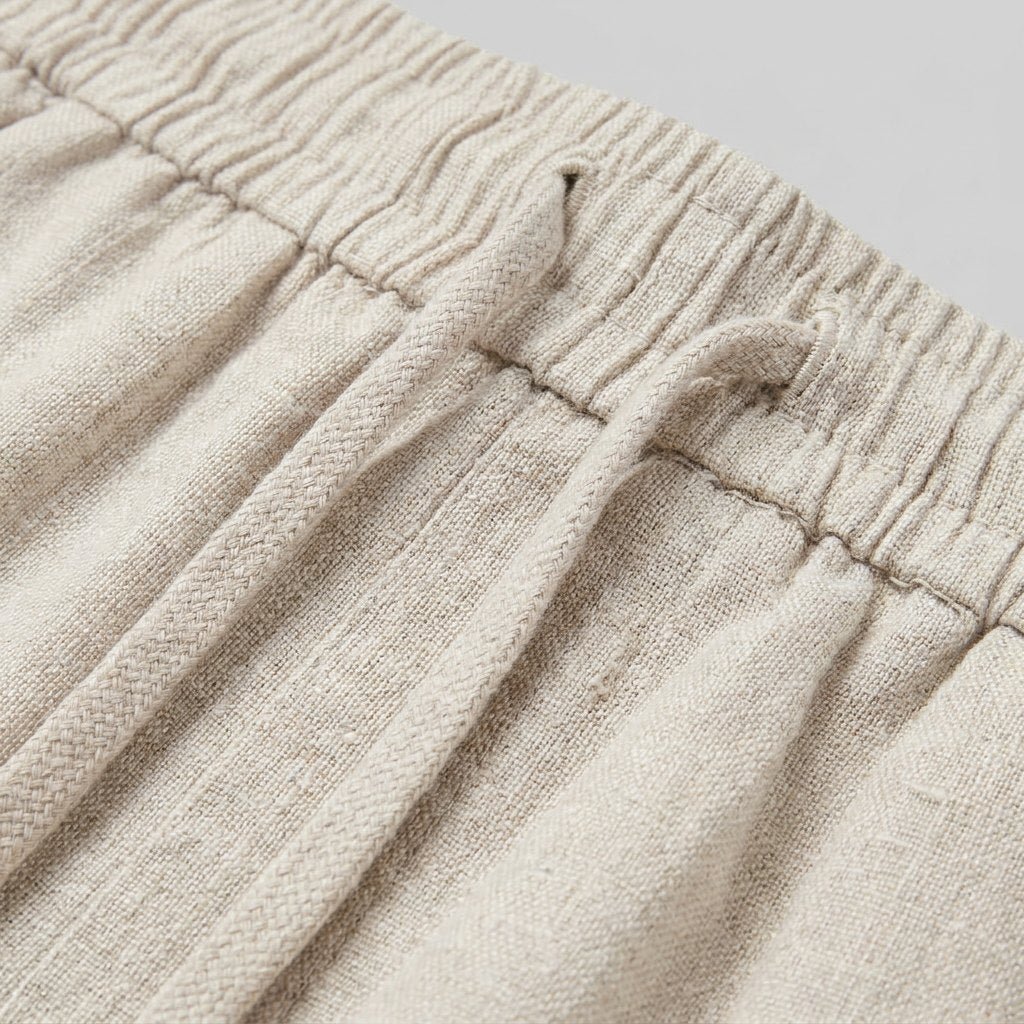 Haru | Cropped Trousers Cotton-Linen Blend, Wide Leg Design