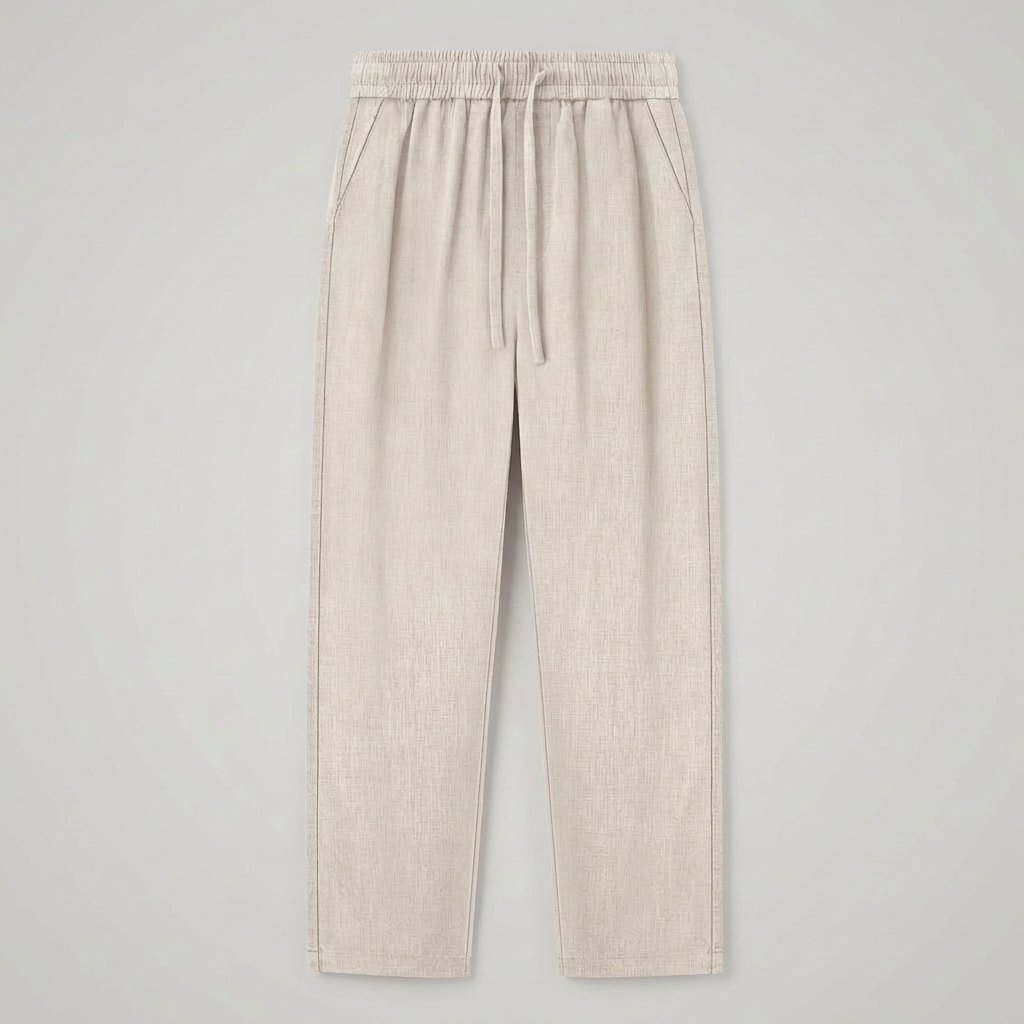 Haru | Cropped Trousers Cotton-Linen Blend, Wide Leg Design