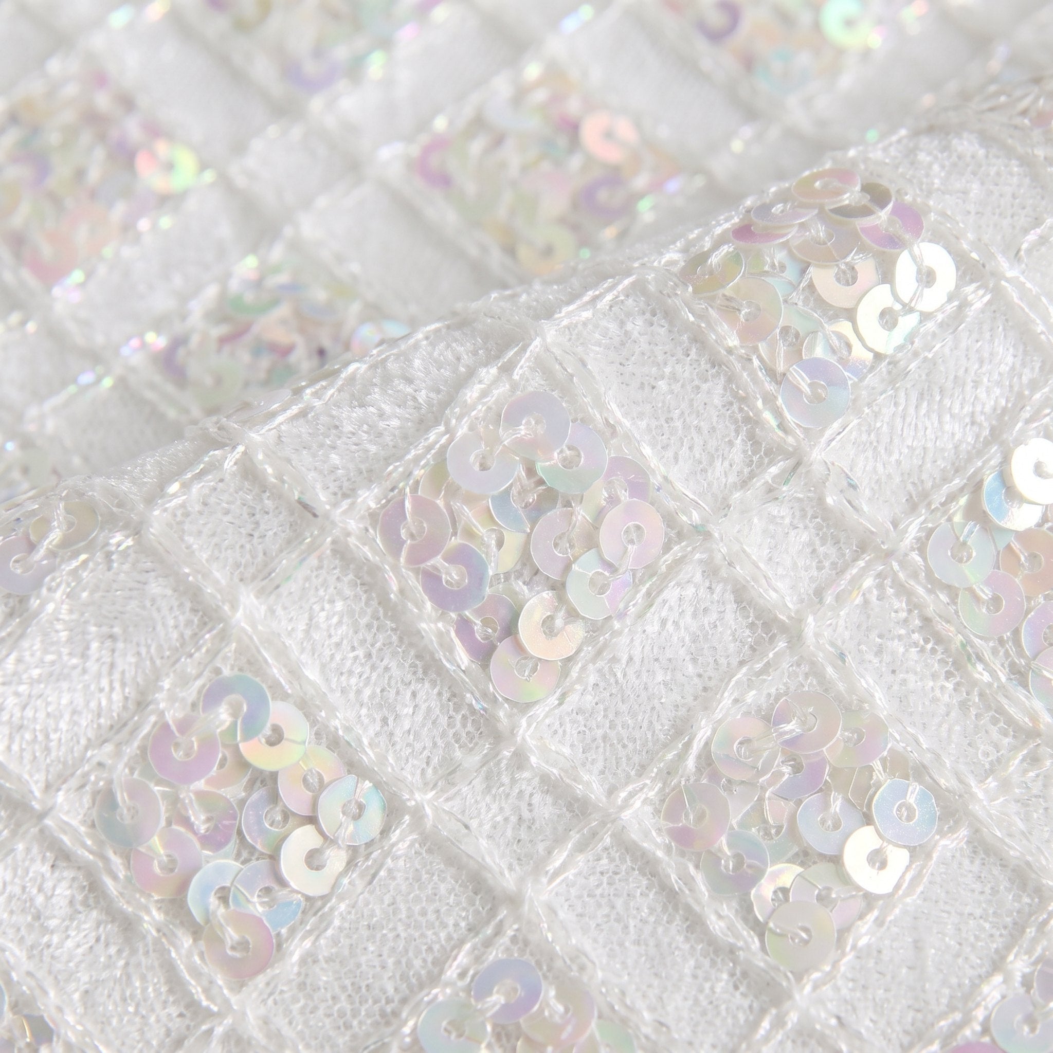 Haven Elegant Jumpsuit | White Velvet with Sequin Detail