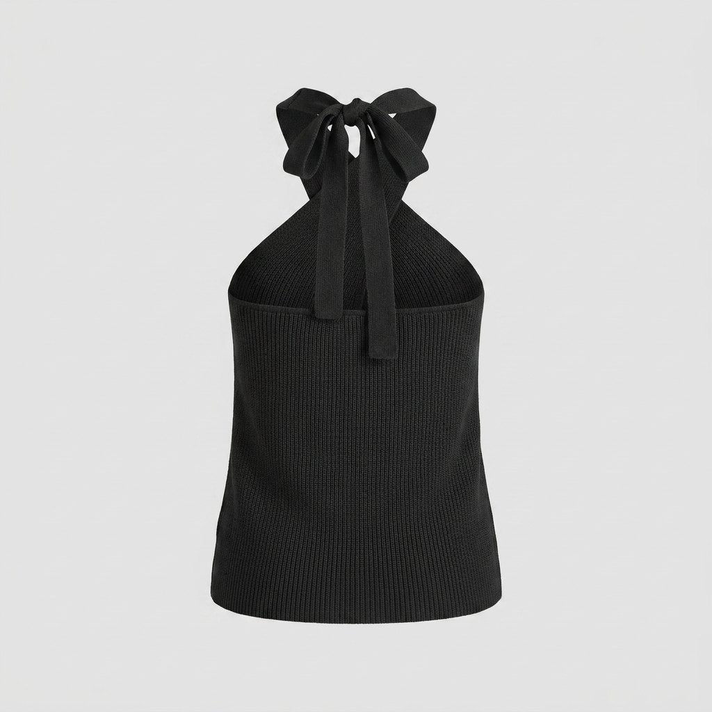 Haven | Halter Top Cross-Over Collar, Regular Fit Womens Top for Going Out
