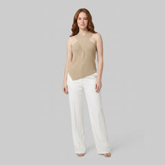 Haven | Halter Top Cross-Over Collar, Regular Fit Womens Top for Going Out
