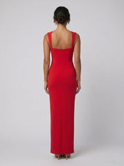 Hera | Maxi Dress Premium Stretch Crepe, Flattering Fit for Women