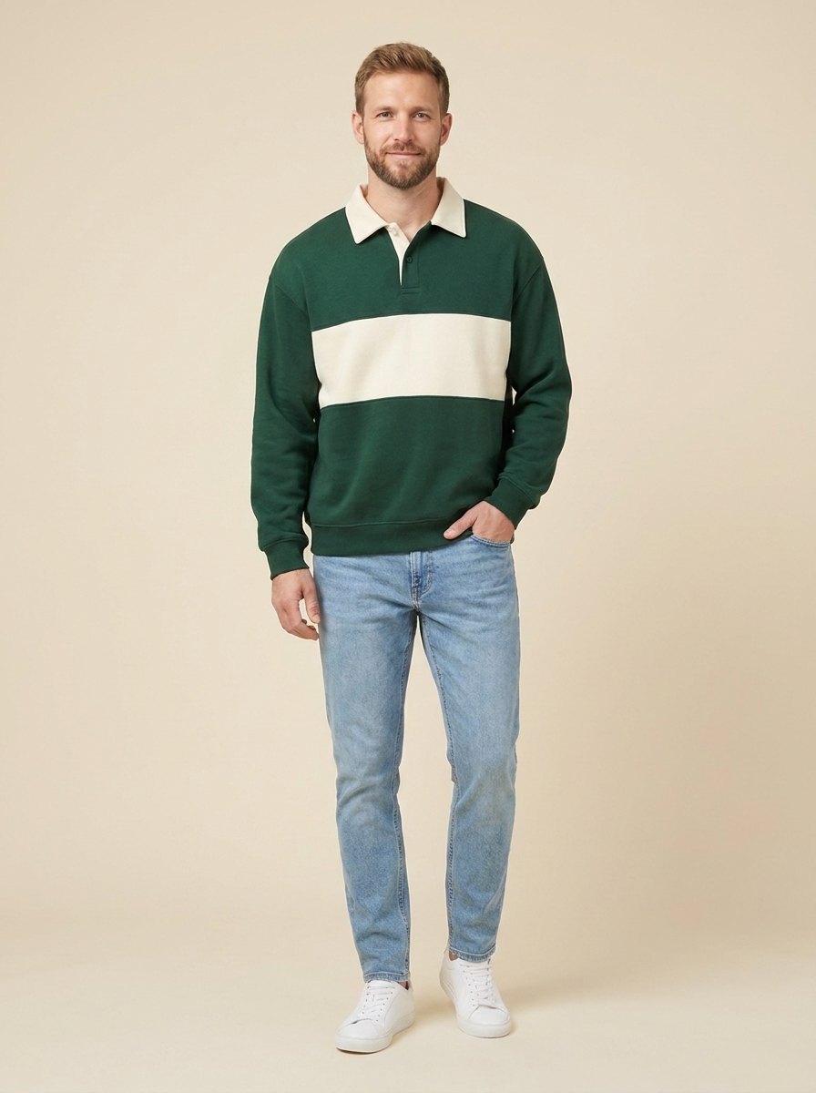 Herb | Loose-fit Stripes Polo Shirts