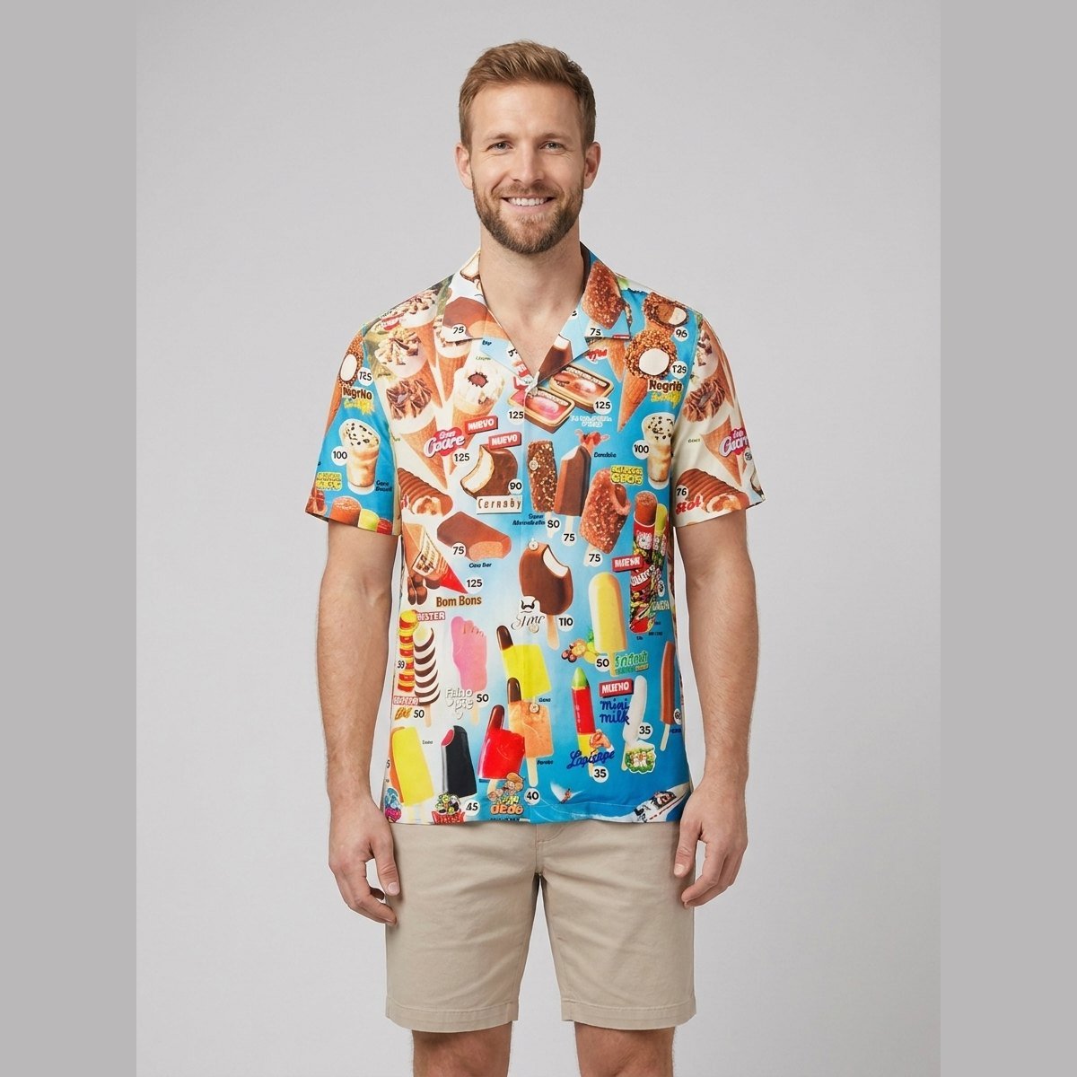 Icy | Polo Shirt Soft Cotton Blend, Playful Ice Cream Design
