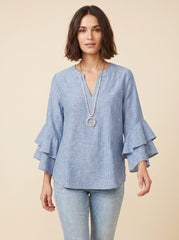 Isabella | Blouse with Elegant Flowers