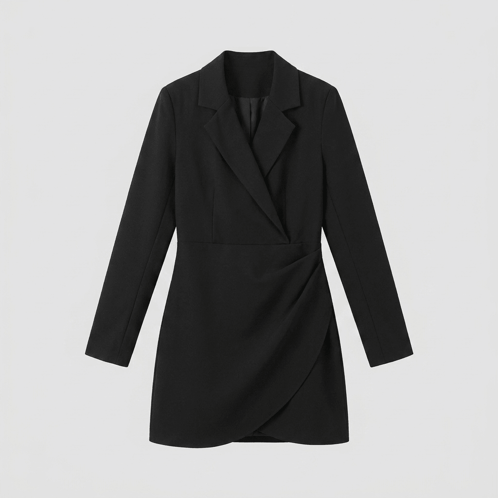 Isabelle | Classic Black Trench Dress