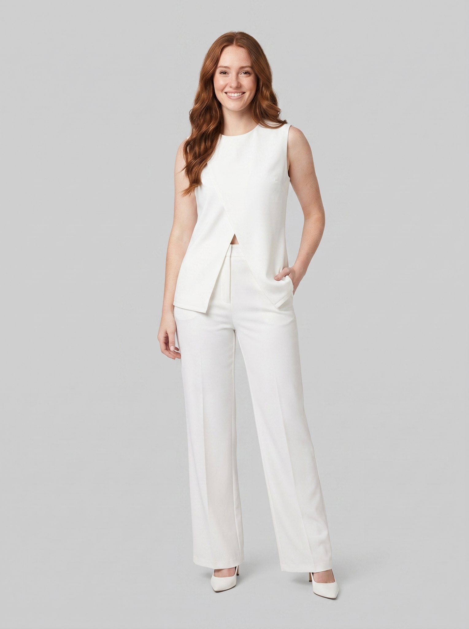 Isla | Sleeveless Blazer Suit Set