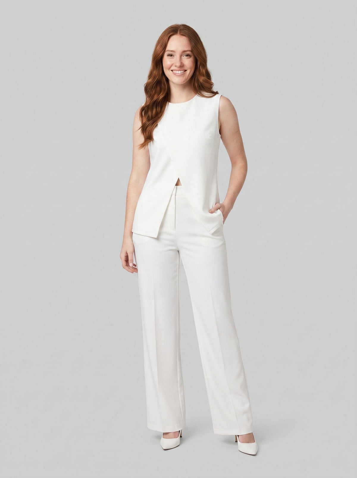 Isla | Sleeveless Blazer Suit Set