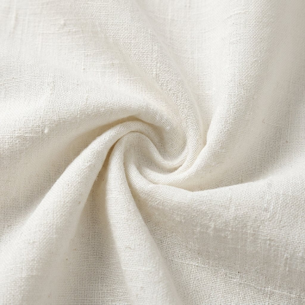 Ivory | Elegance Dress Cotton-Linen Blend, One-Shoulder Wedding Guest Dress