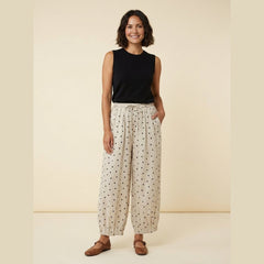 Ivy | Crop Pants Linen, Oversized Fit for Summer Style