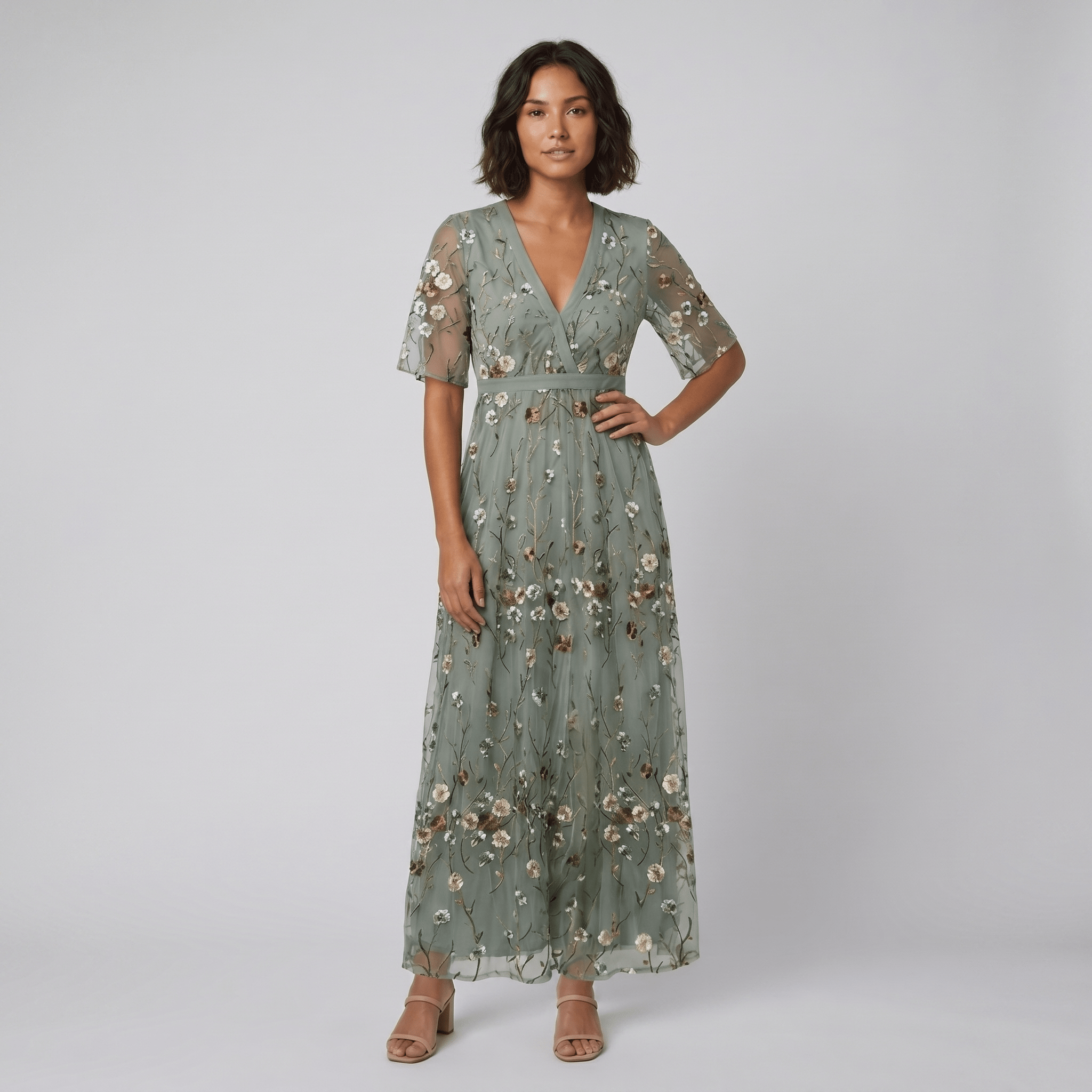 Jade Floral Maxi Dress | Comfortable Cotton Summer Dresses