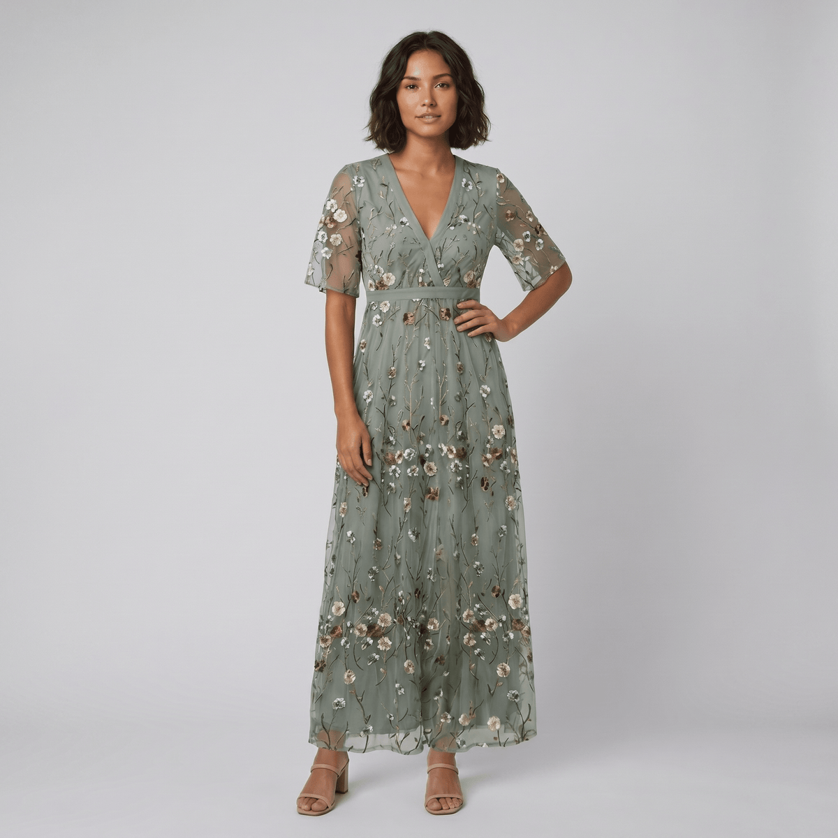 Jade Floral Maxi Dress | Comfortable Cotton Summer Dresses