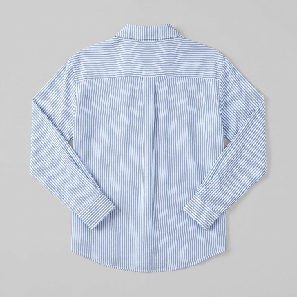 Jade | Striped Blouse Luxurious Fabric, Long Sleeve Design