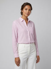 Jade | Striped Blouse Luxurious Fabric, Long Sleeve Design