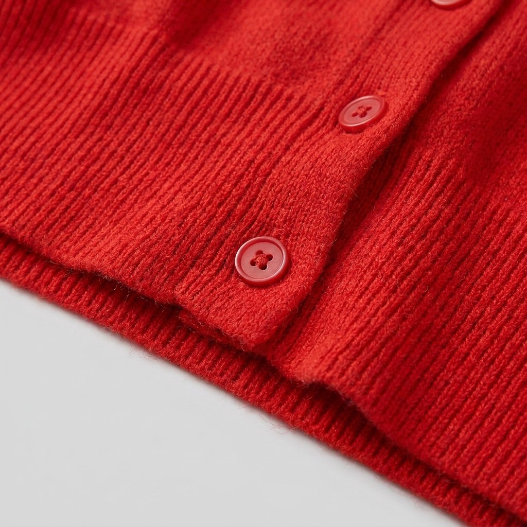 Jara Oversized Cardigan | Red Knit, Button Front V-Neck