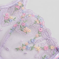 Juno Plunge Bra | Underwired, Floral Embroidery