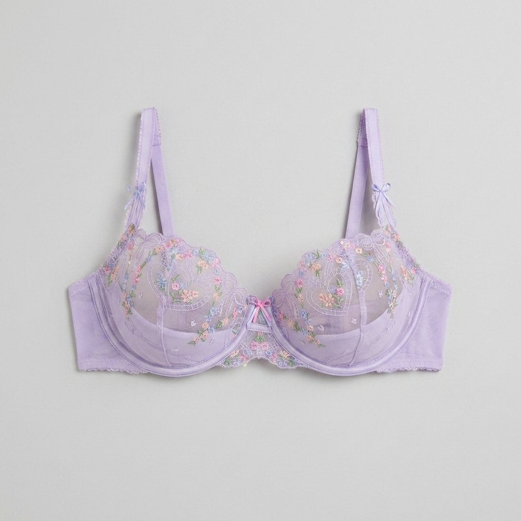 Juno Plunge Bra | Underwired, Floral Embroidery