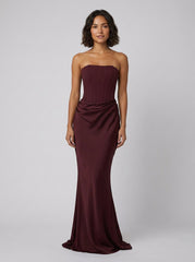 Kailani Maxi Dress | Strapless Corset Bodice, Lace-Up Back, Floor-Length