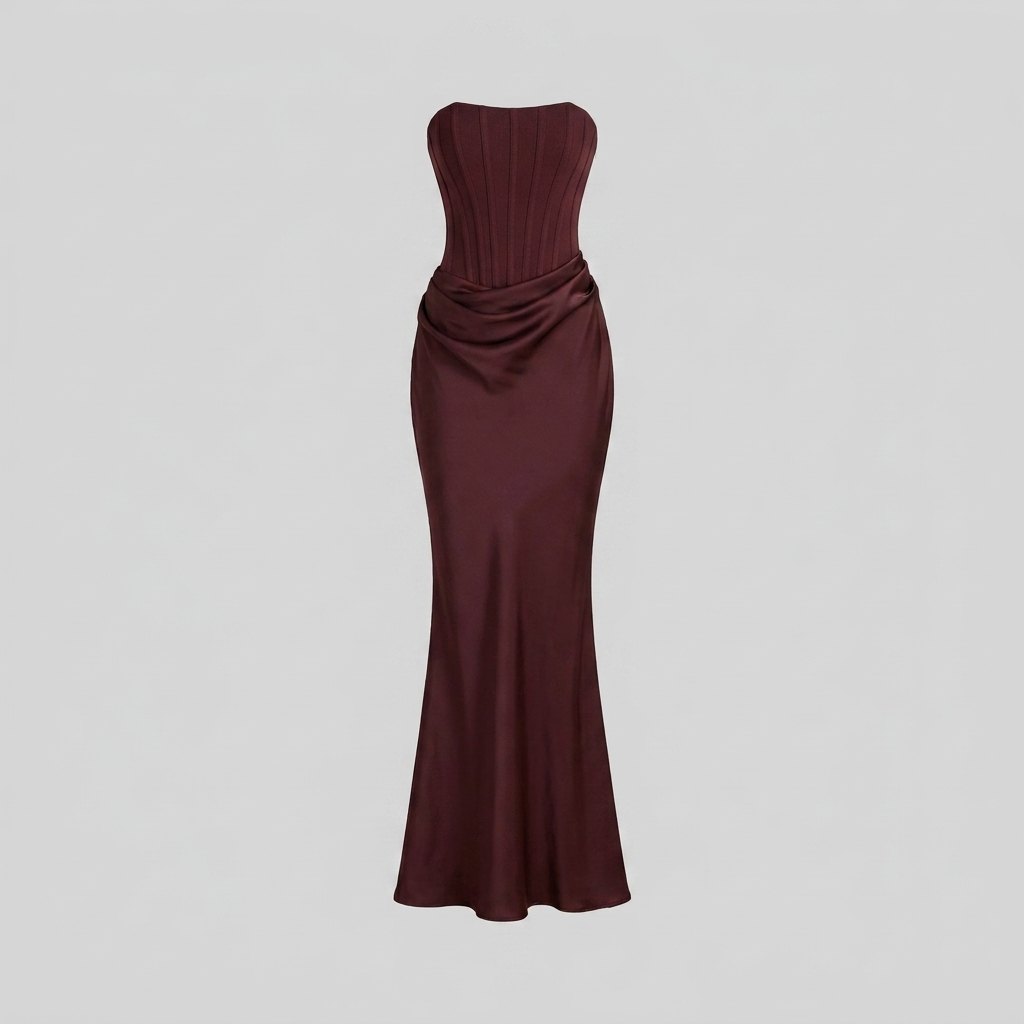 Kailani Maxi Dress | Strapless Corset Bodice, Lace-Up Back, Floor-Length