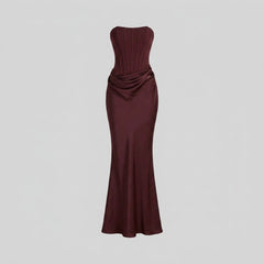 Kailani Maxi Dress | Strapless Corset Bodice, Lace-Up Back, Floor-Length