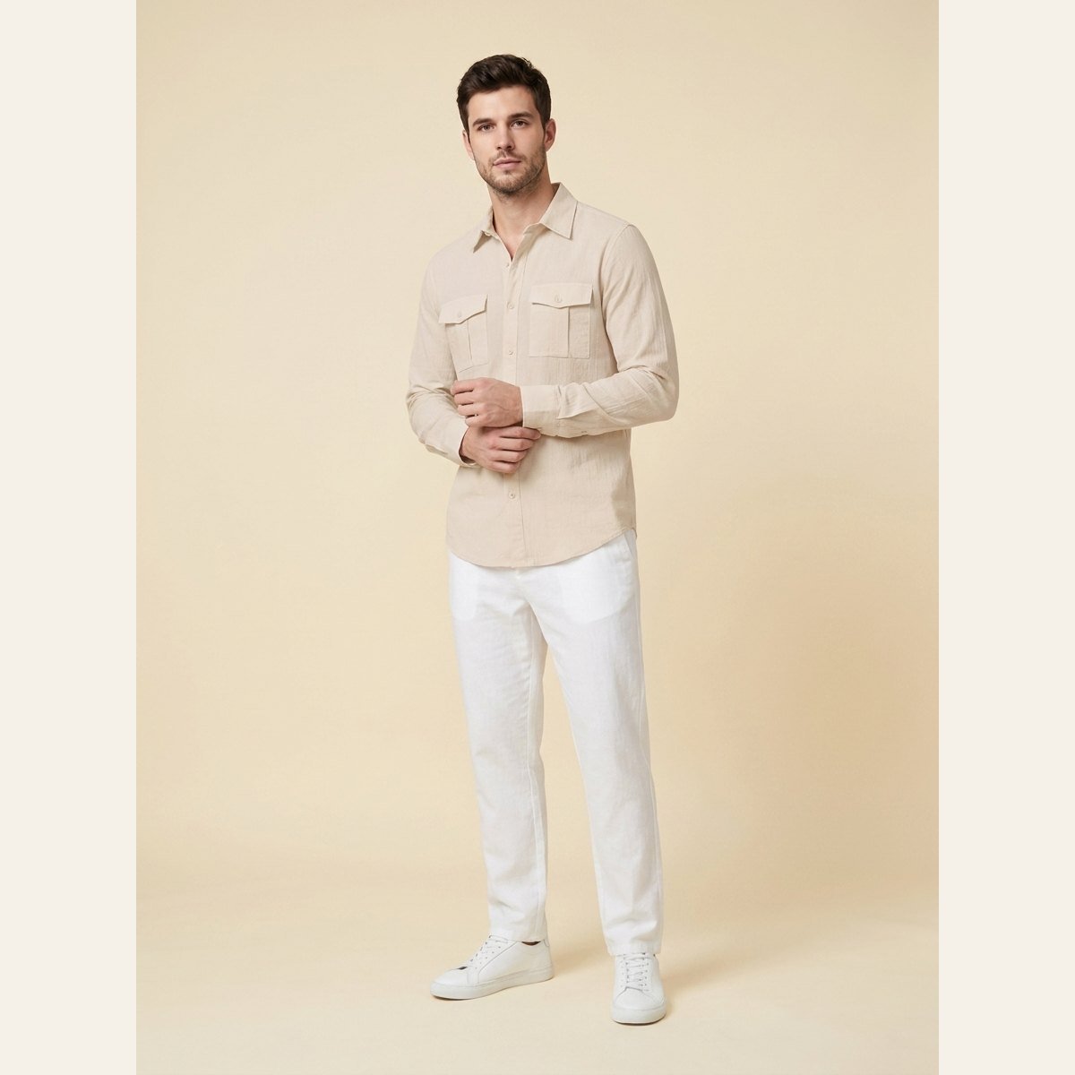 Kinetic | Utility Shirt Cotton-Linen Blend, Relaxed Fit