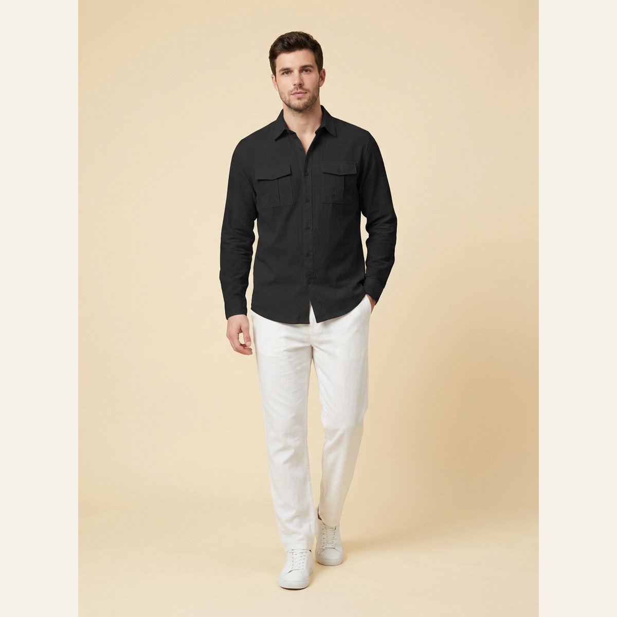 Kinetic | Utility Shirt Cotton-Linen Blend, Relaxed Fit