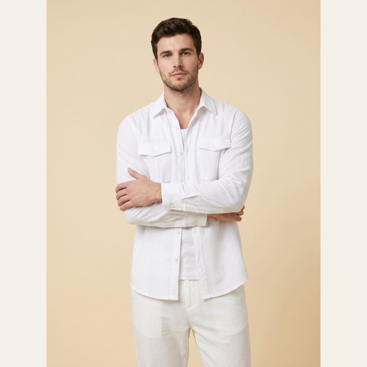 Kinetic | Utility Shirt Cotton-Linen Blend, Relaxed Fit