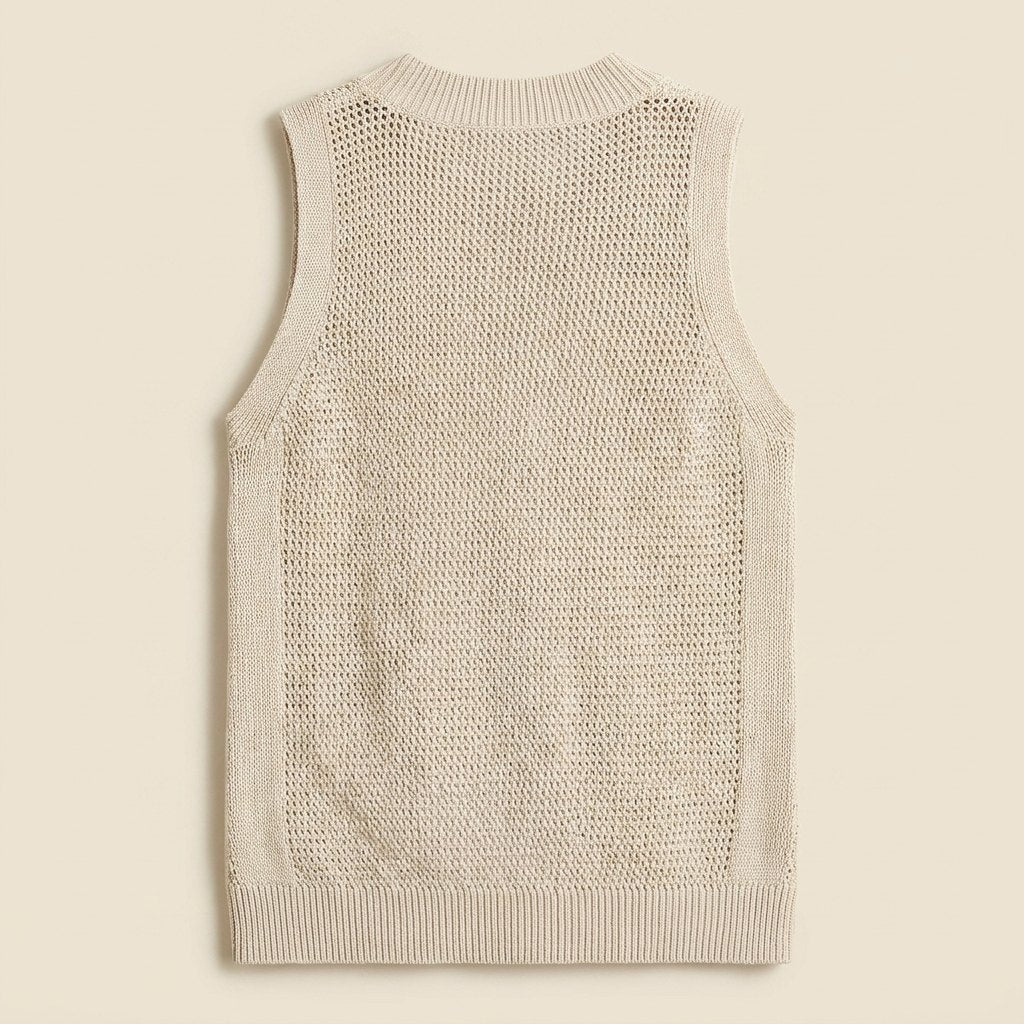 Kira | White Tank Top for Women Regular Fit, Knit Design