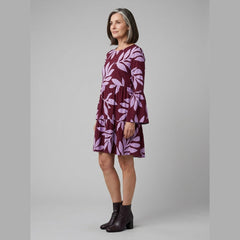 Kora Long Sleeve Mini Dress | Bias Cut, Tiered Panel Detail