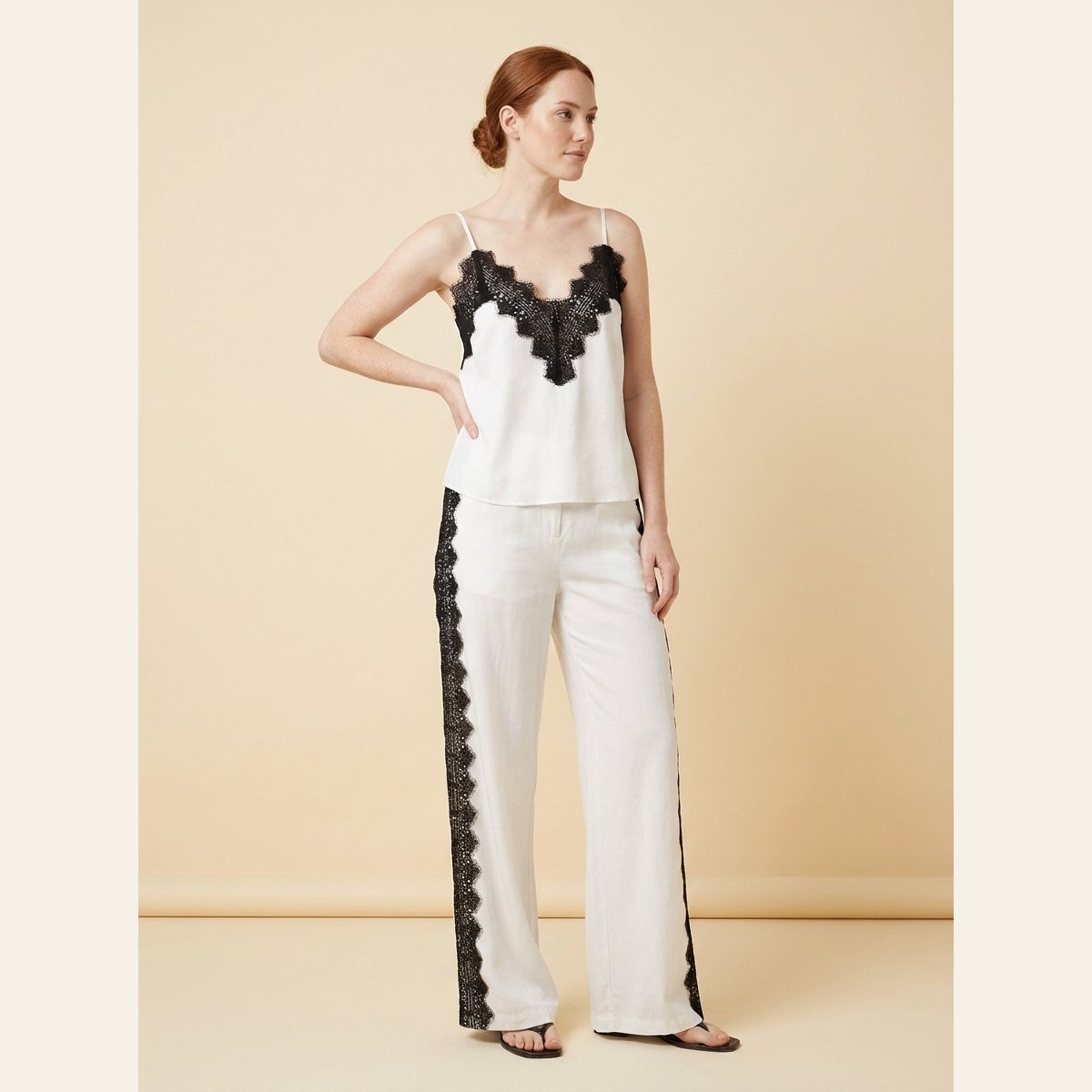 Lana | Women's Set Soft Lyocell Blend Loungewear with Lace Trim Detail