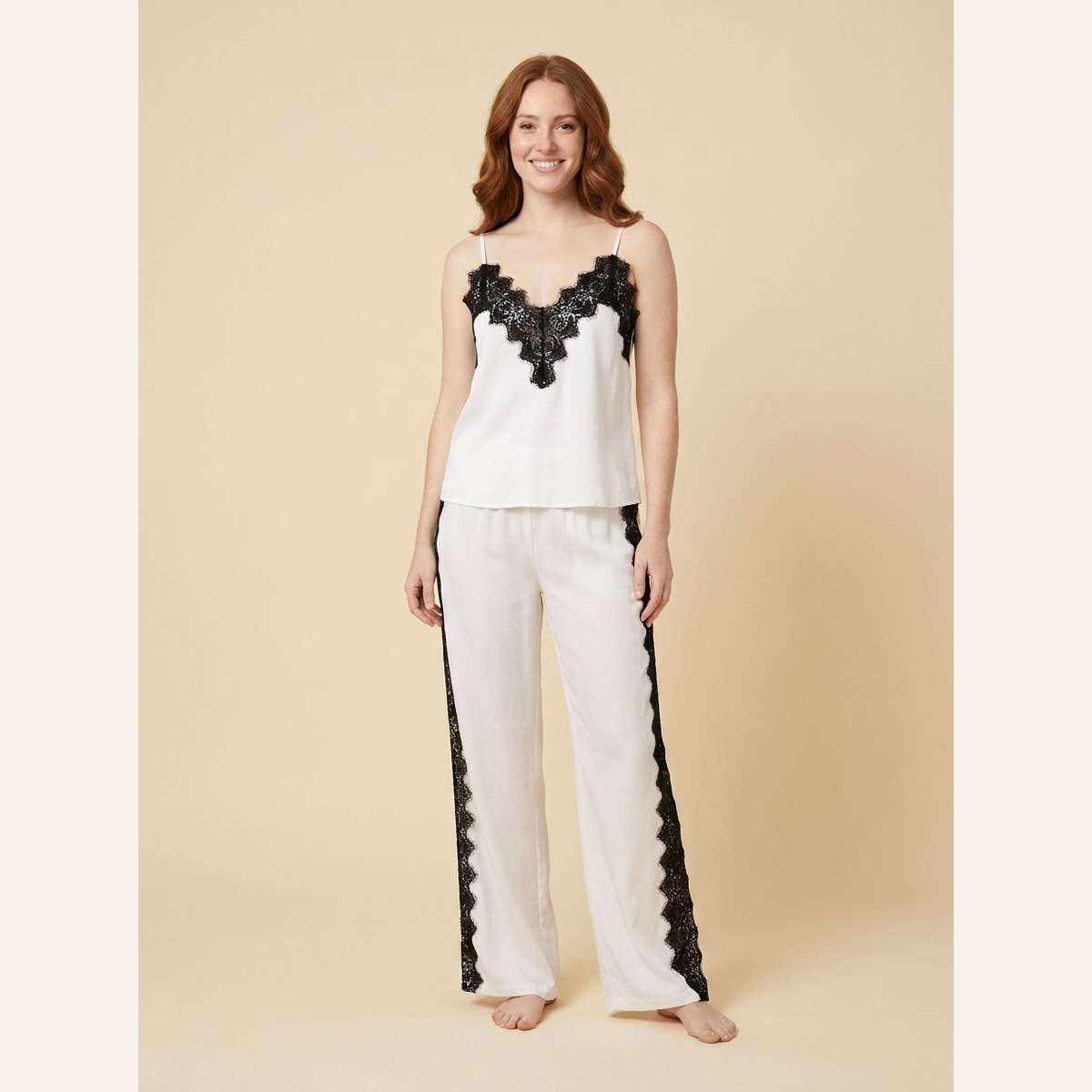 Lana | Women's Set Soft Lyocell Blend Loungewear with Lace Trim Detail