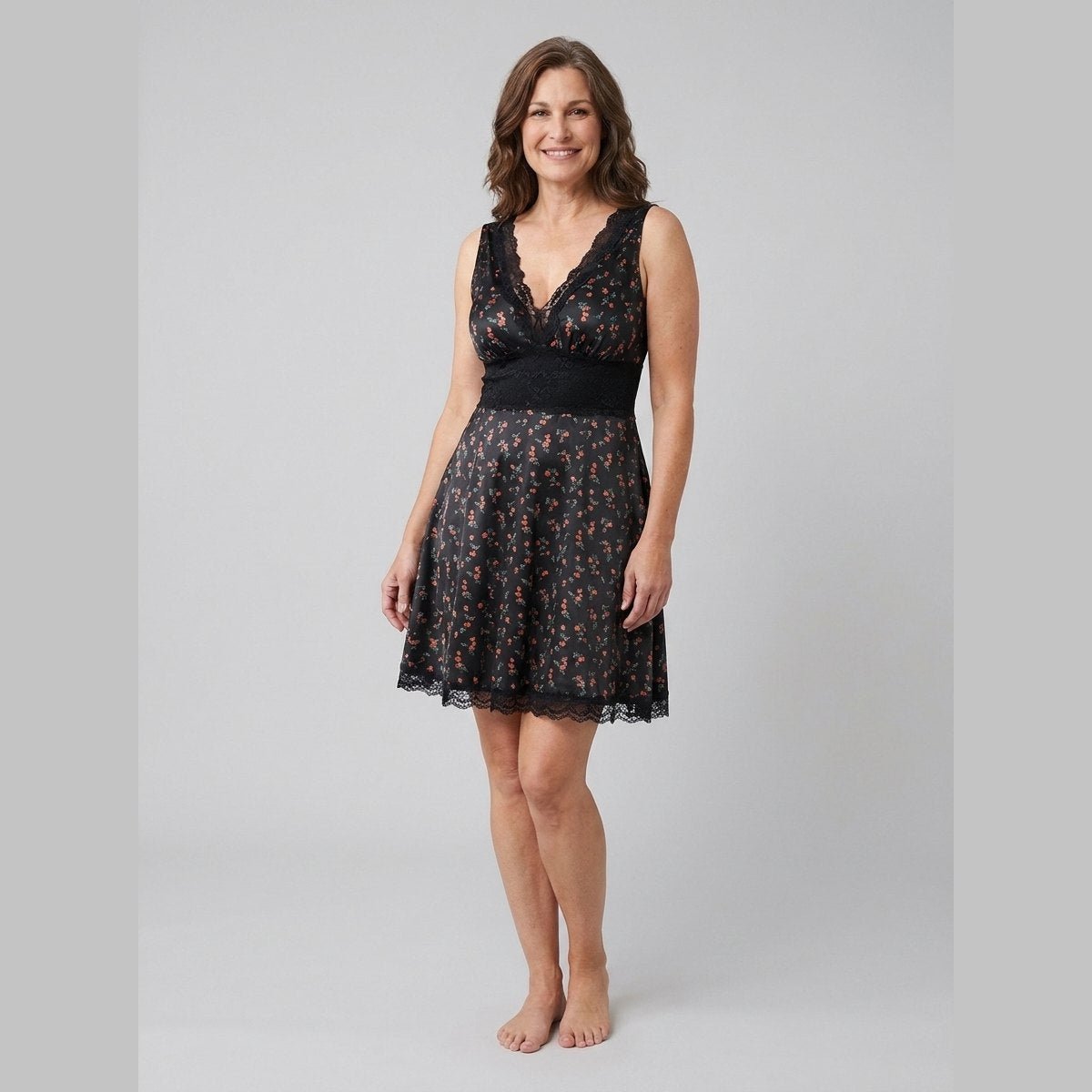 Lara | Mini Dress Lace Trim, Sculpting Fit for Women, Perfect Summer Cocktail Dress