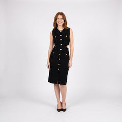 Lara | Mini Dress Metallic, Irregular Cut-Out Design