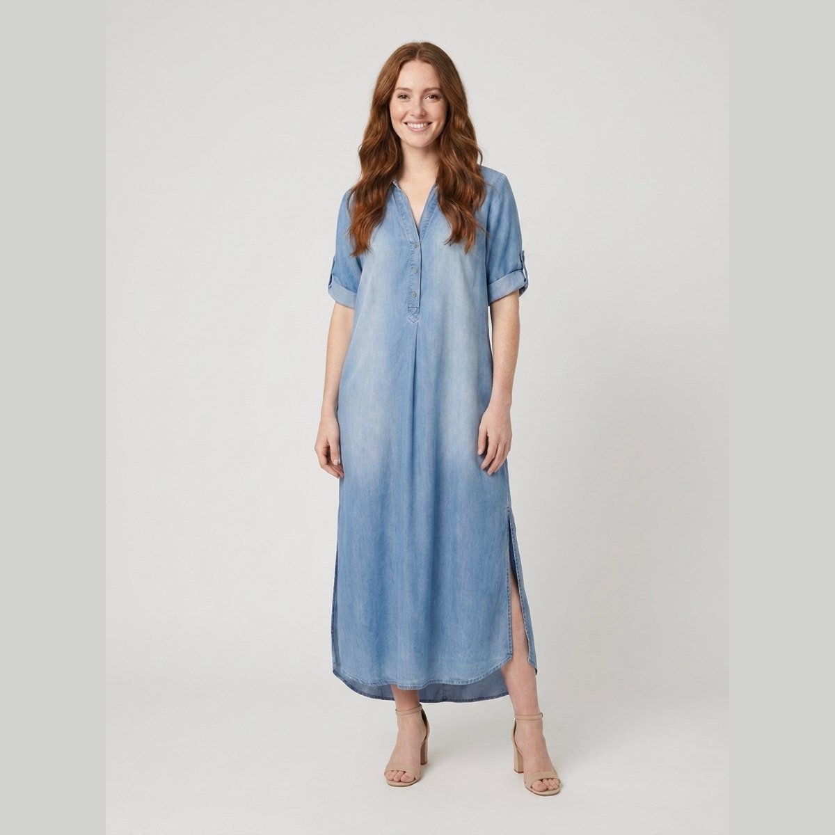 LEA | Long Denim-Style Dress