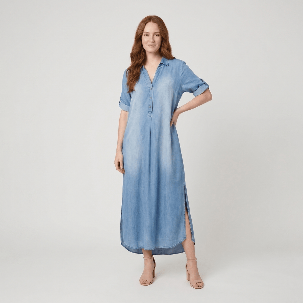 LEA | Long Denim-Style Dress