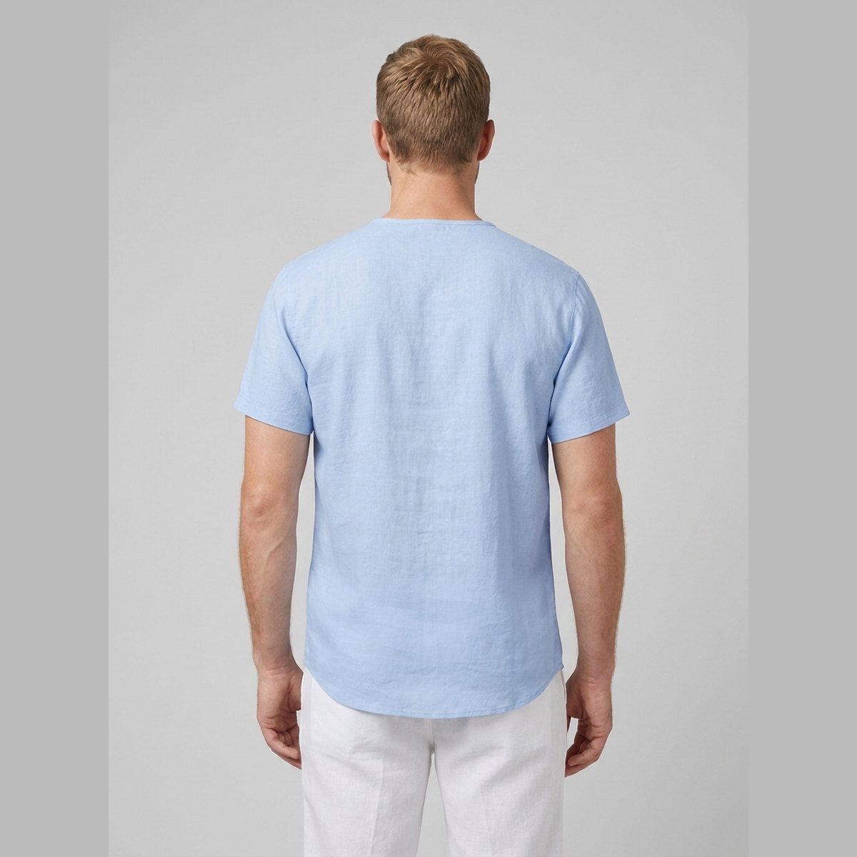 Liam | Men's T Shirt Breathable Linen, V-Neck Short Sleeve