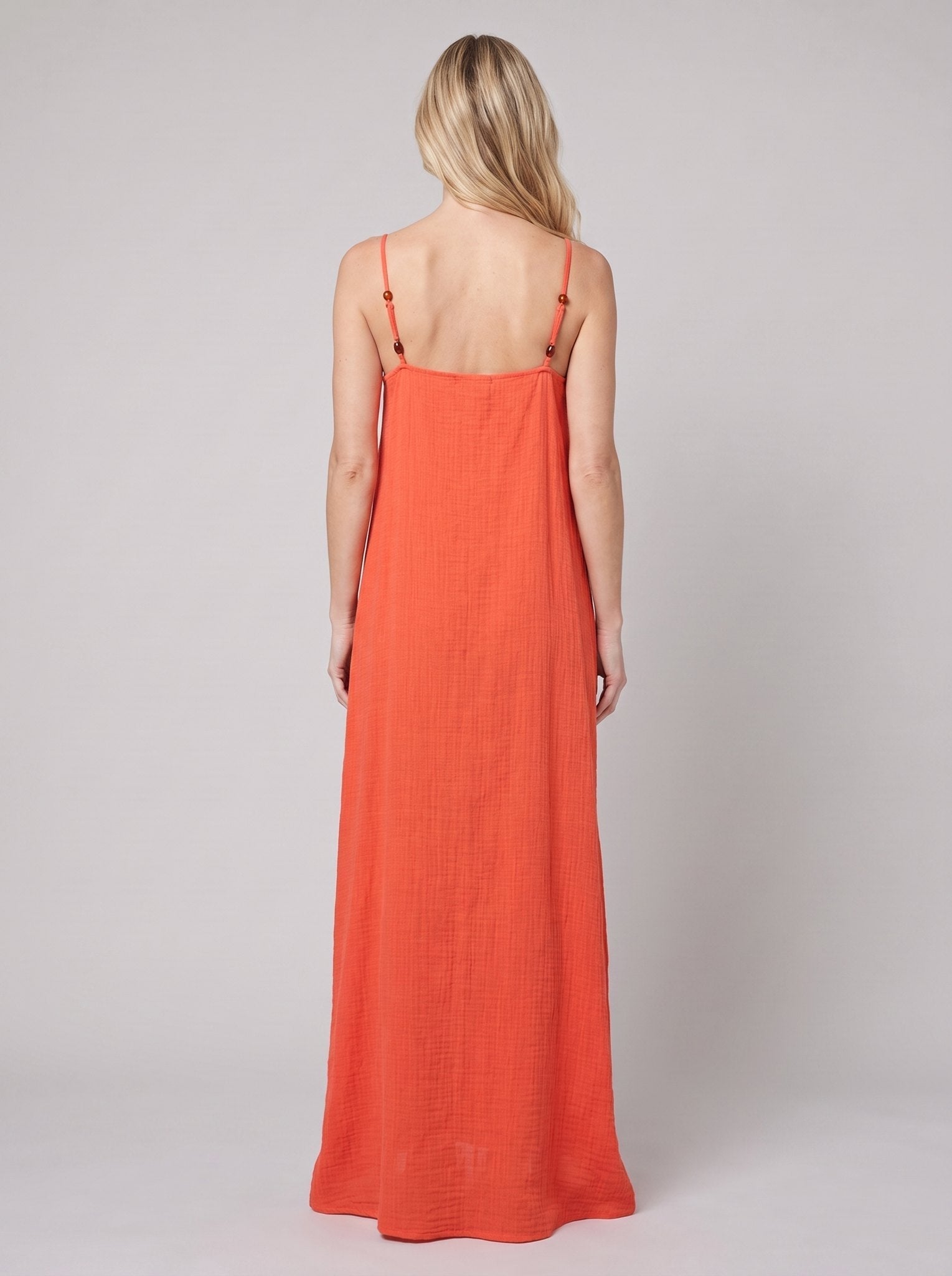 Liora Beach Cover Up Dress | Breathable Cotton Gauze, Adjustable Straps