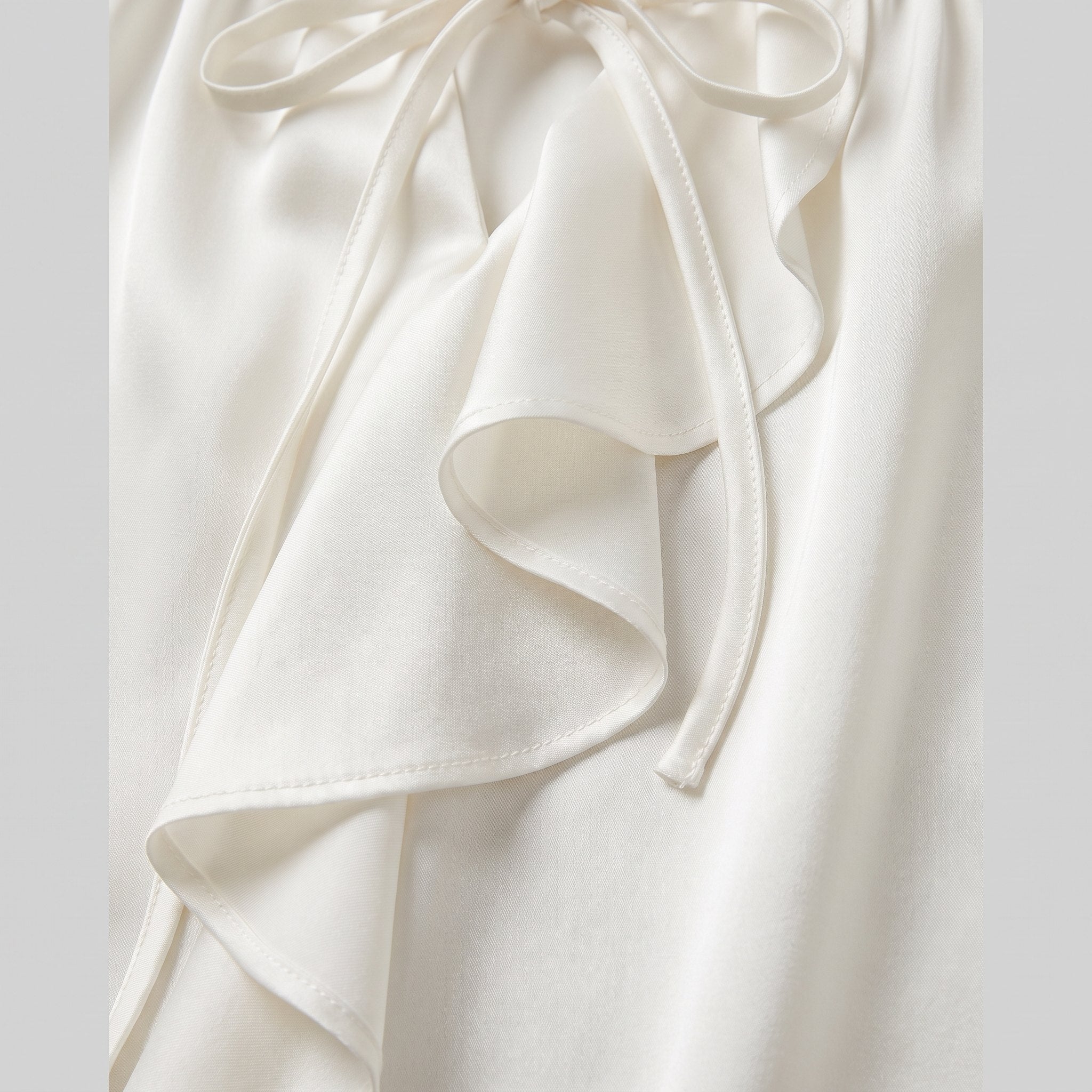 Liora | Satin Ruffle Blouse