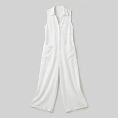 Luna | Jumpsuit Women Breathable Cotton-Linen Blend, Sleeveless Design