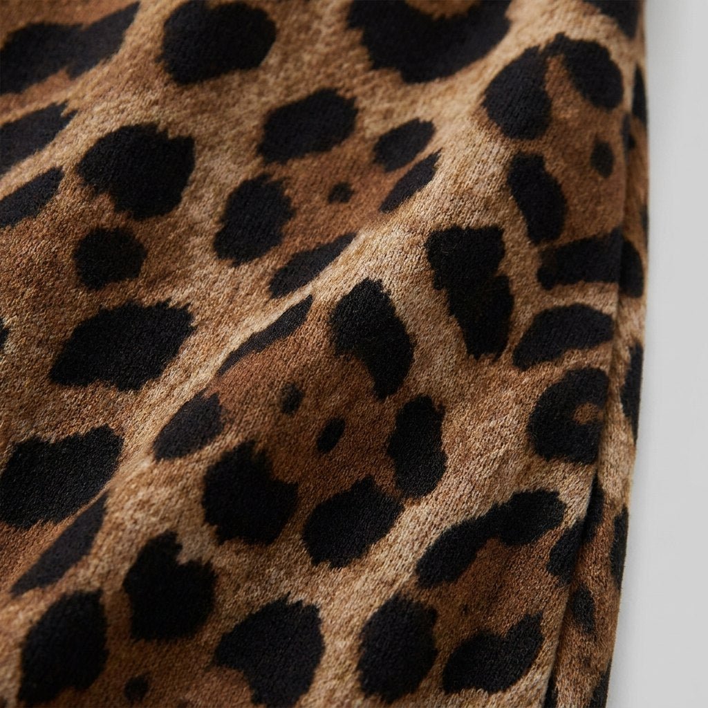 Luna | Maxi Skirt Leopard Print, Slim Fit Woven Fabric