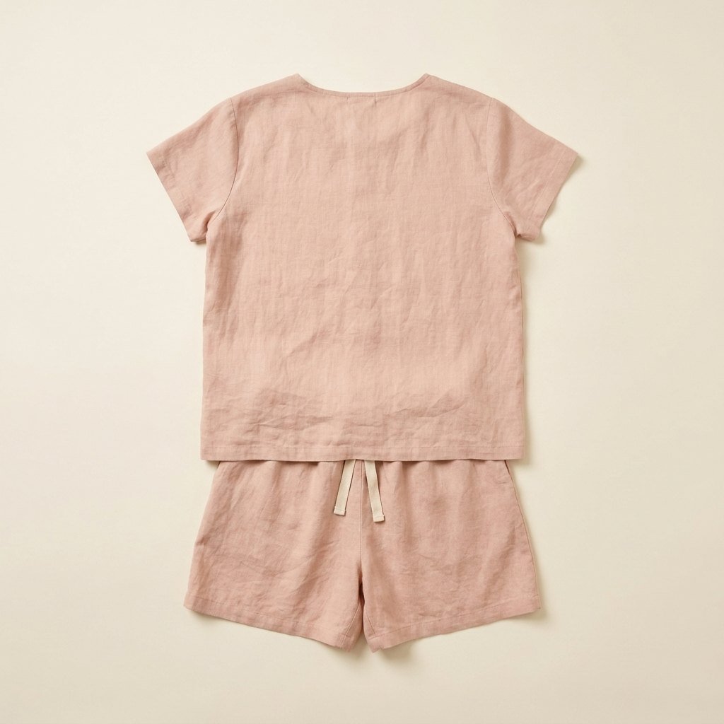 Luna | Pajama Set Lightweight Linen, Short Sleeve for Women