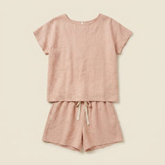 Luna | Pajama Set Lightweight Linen, Short Sleeve for Women